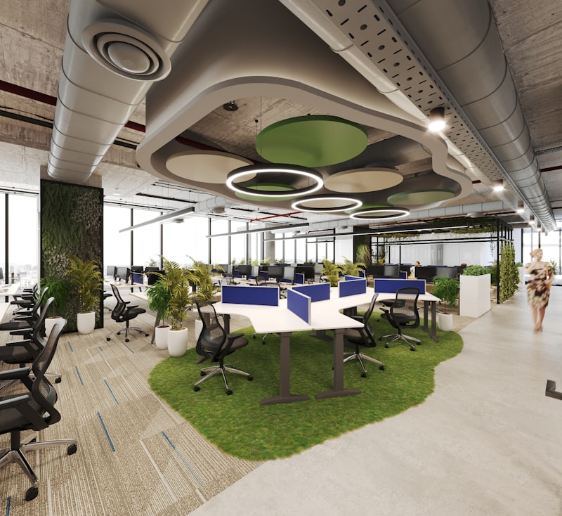 Remodelación corporativa de espacios de trabajo con pisos e iluminación nuevos